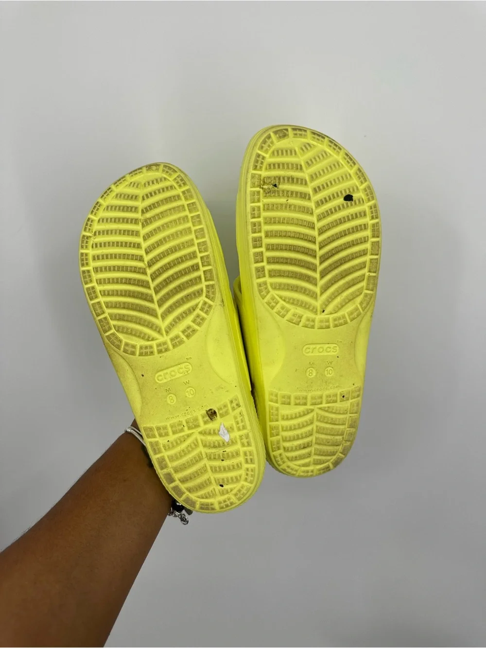 CROCS neon yellow